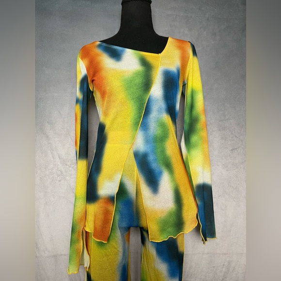 Abstract tie dye two piece set size xs - Picture 4 of 7